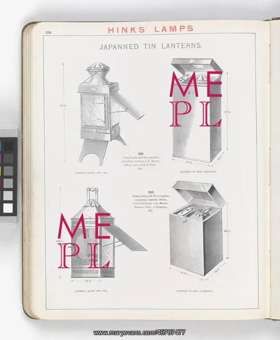: Page from Hinks Lamps catalogue : Page from Hinks Lamps catalogue