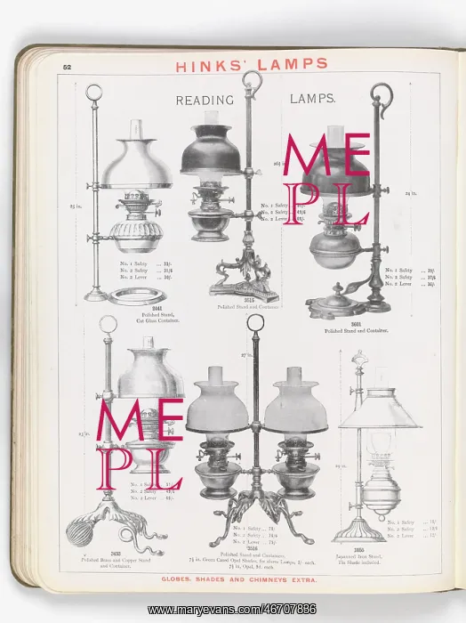 : Page from Hinks Lamps catalogue : Page from Hinks Lamps catalogue