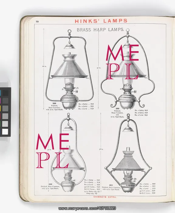 : Page from Hinks Lamps catalogue : Page from Hinks Lamps catalogue