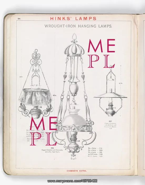 : Page from Hinks Lamps catalogue : Page from Hinks Lamps catalogue