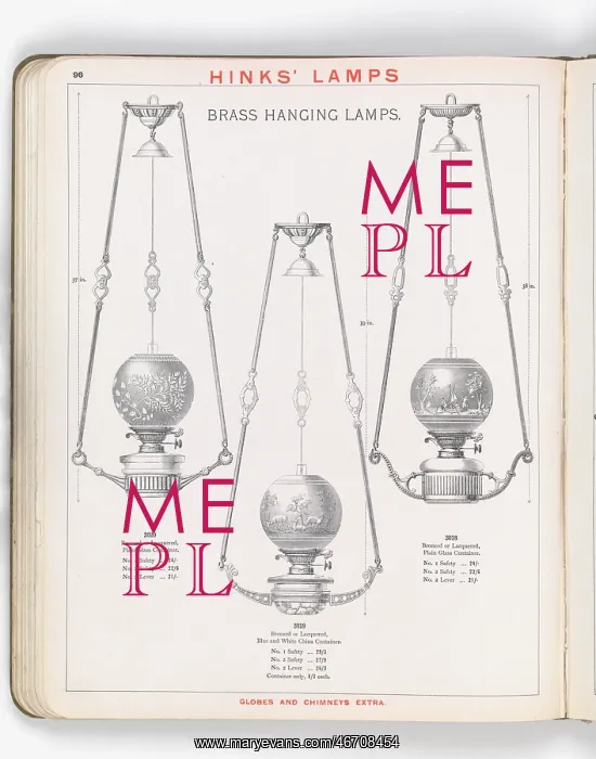 : Page from Hinks Lamps catalogue : Page from Hinks Lamps catalogue