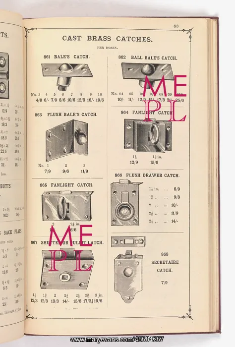: Page from Illustrated Catalogue of Machine-Made and Cast Ca : Page from Illustrated Catalogue of Machine-Made and Cast Ca