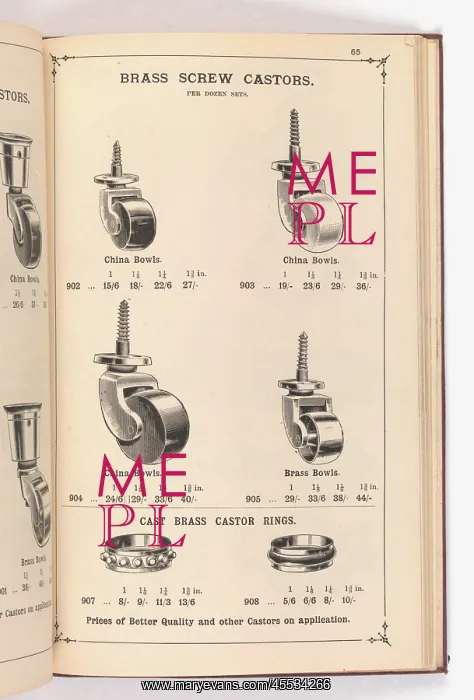 : Page from Illustrated Catalogue of Machine-Made and Cast Ca : Page from Illustrated Catalogue of Machine-Made and Cast Ca
