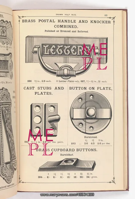 : Page from Illustrated Catalogue of Machine-Made and Cast Ca : Page from Illustrated Catalogue of Machine-Made and Cast Ca