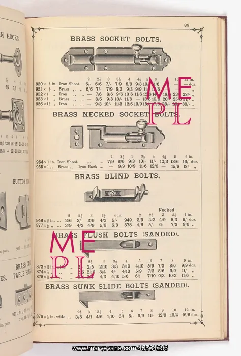 : Page from Illustrated Catalogue of Machine-Made and Cast Ca : Page from Illustrated Catalogue of Machine-Made and Cast Ca