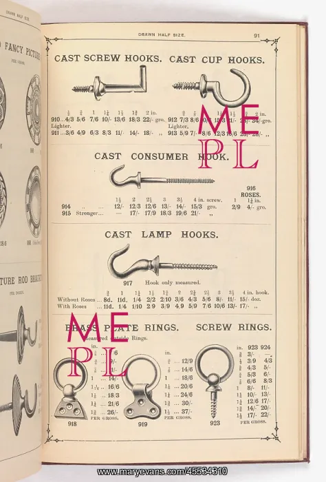 : Page from Illustrated Catalogue of Machine-Made and Cast Ca : Page from Illustrated Catalogue of Machine-Made and Cast Ca