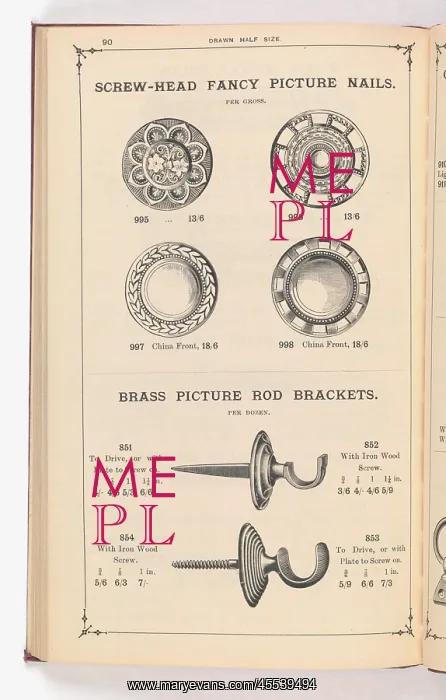 : Page from Illustrated Catalogue of Machine-Made and Cast Ca : Page from Illustrated Catalogue of Machine-Made and Cast Ca