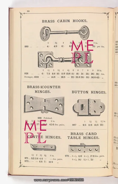 : Page from Illustrated Catalogue of Machine-Made and Cast Ca : Page from Illustrated Catalogue of Machine-Made and Cast Ca
