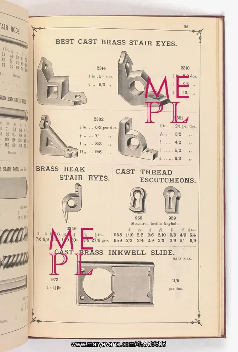 : Page from Illustrated Catalogue of Machine-Made and Cast Ca : Page from Illustrated Catalogue of Machine-Made and Cast Ca