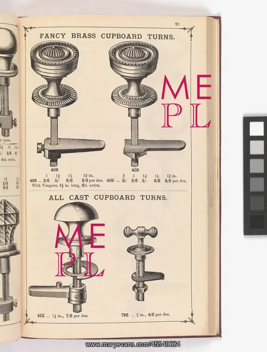 : Page from Illustrated Catalogue of Machine-Made and Cast Ca : Page from Illustrated Catalogue of Machine-Made and Cast Ca
