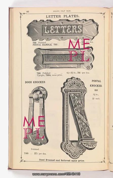 : Page from Illustrated Catalogue of Machine-Made and Cast Ca : Page from Illustrated Catalogue of Machine-Made and Cast Ca