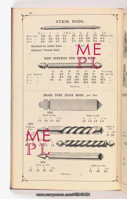 : Page from Illustrated Catalogue of Machine-Made and Cast Ca : Page from Illustrated Catalogue of Machine-Made and Cast Ca