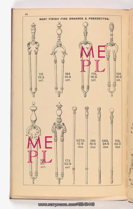 : Page from Illustrated Catalogue of Machine-Made and Cast Ca : Page from Illustrated Catalogue of Machine-Made and Cast Ca