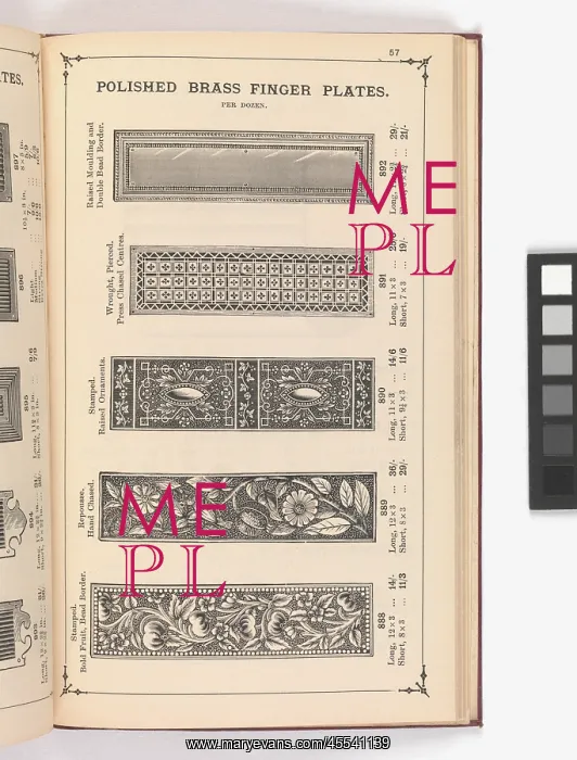: Page from Illustrated Catalogue of Machine-Made and Cast Ca : Page from Illustrated Catalogue of Machine-Made and Cast Ca