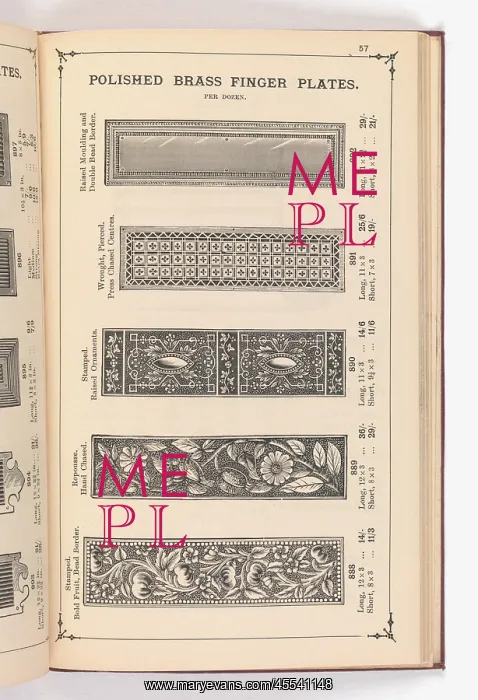 : Page from Illustrated Catalogue of Machine-Made and Cast Ca : Page from Illustrated Catalogue of Machine-Made and Cast Ca