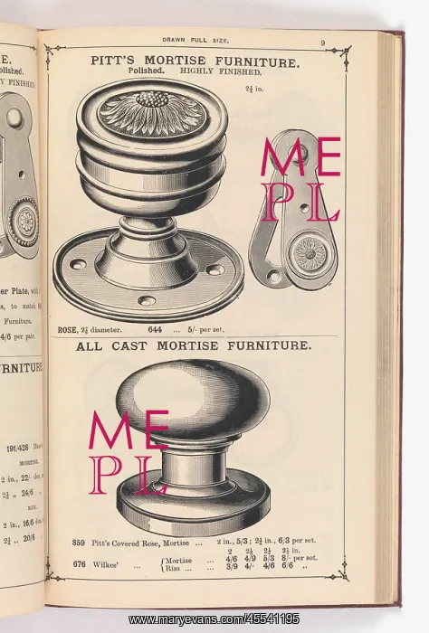 : Page from Illustrated Catalogue of Machine-Made and Cast Ca : Page from Illustrated Catalogue of Machine-Made and Cast Ca