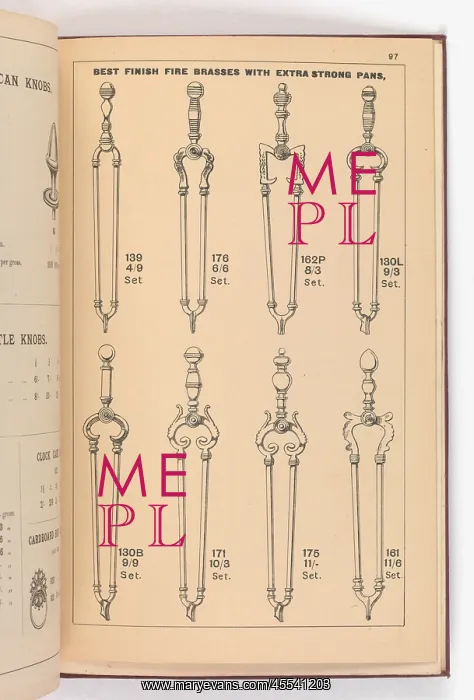 : Page from Illustrated Catalogue of Machine-Made and Cast Ca : Page from Illustrated Catalogue of Machine-Made and Cast Ca