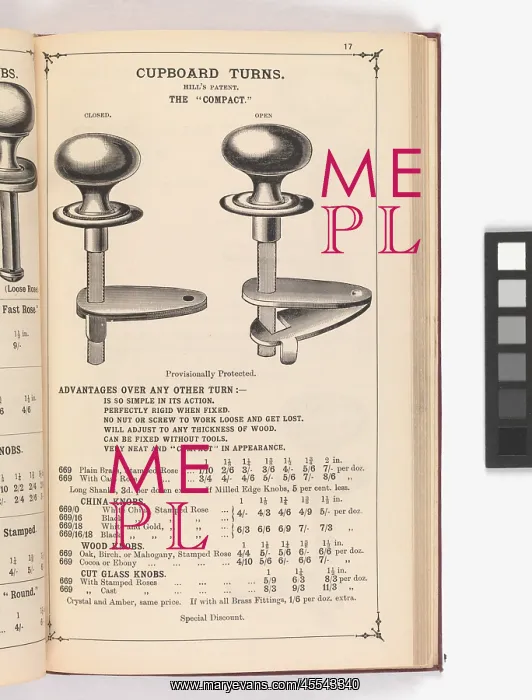: Page from Illustrated Catalogue of Machine-Made and Cast Ca : Page from Illustrated Catalogue of Machine-Made and Cast Ca