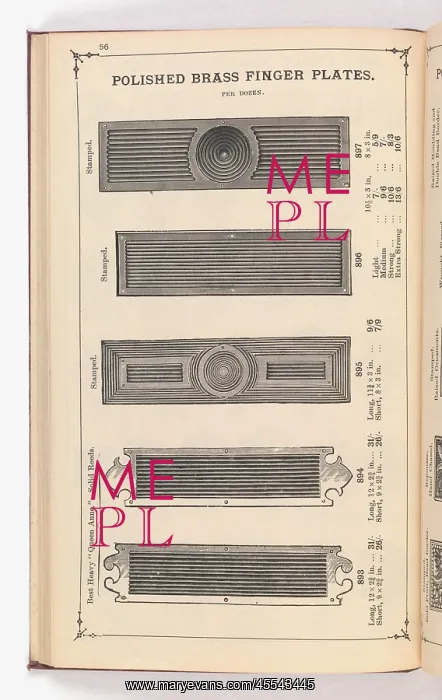 : Page from Illustrated Catalogue of Machine-Made and Cast Ca : Page from Illustrated Catalogue of Machine-Made and Cast Ca