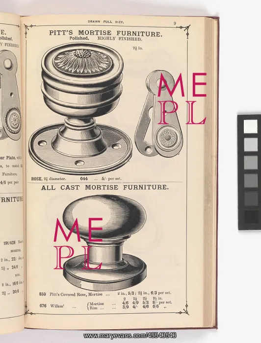 : Page from Illustrated Catalogue of Machine-Made and Cast Ca : Page from Illustrated Catalogue of Machine-Made and Cast Ca