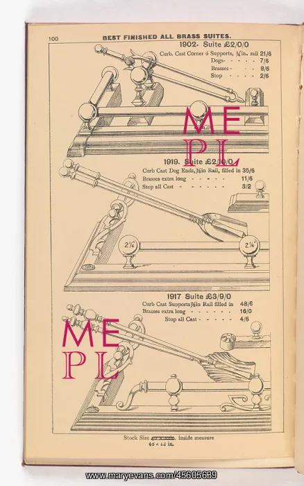 : Page from Illustrated Catalogue of Machine-Made and Cast Ca : Page from Illustrated Catalogue of Machine-Made and Cast Ca