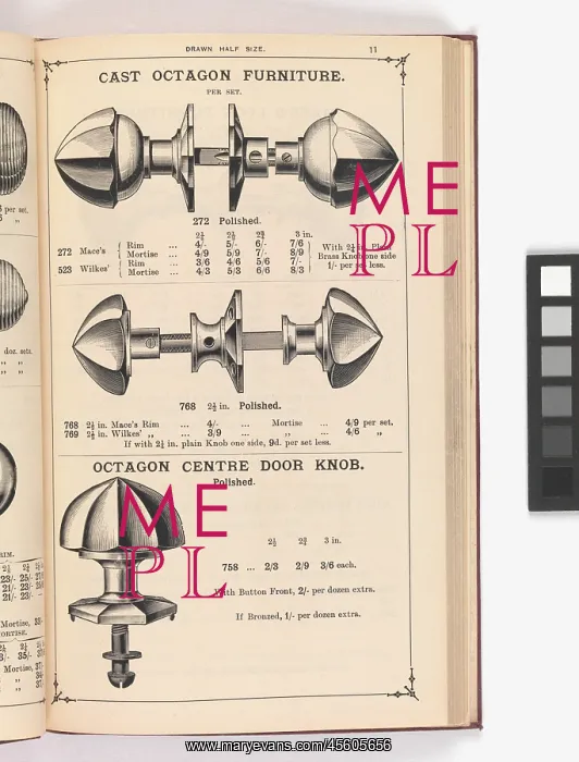 : Page from Illustrated Catalogue of Machine-Made and Cast Ca : Page from Illustrated Catalogue of Machine-Made and Cast Ca