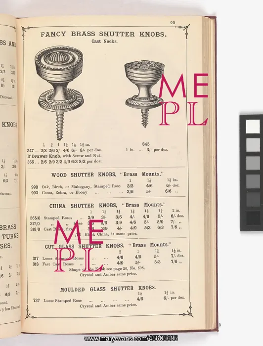 : Page from Illustrated Catalogue of Machine-Made and Cast Ca : Page from Illustrated Catalogue of Machine-Made and Cast Ca