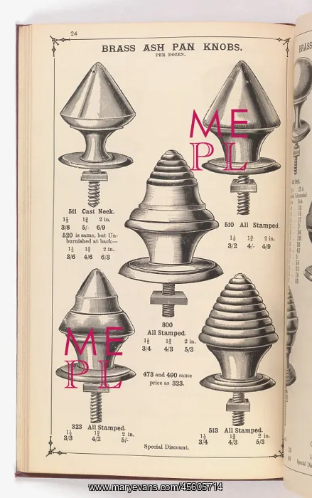 : Page from Illustrated Catalogue of Machine-Made and Cast Ca : Page from Illustrated Catalogue of Machine-Made and Cast Ca