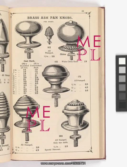 : Page from Illustrated Catalogue of Machine-Made and Cast Ca : Page from Illustrated Catalogue of Machine-Made and Cast Ca