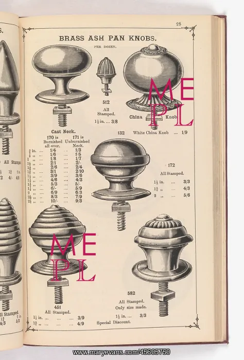 : Page from Illustrated Catalogue of Machine-Made and Cast Ca : Page from Illustrated Catalogue of Machine-Made and Cast Ca