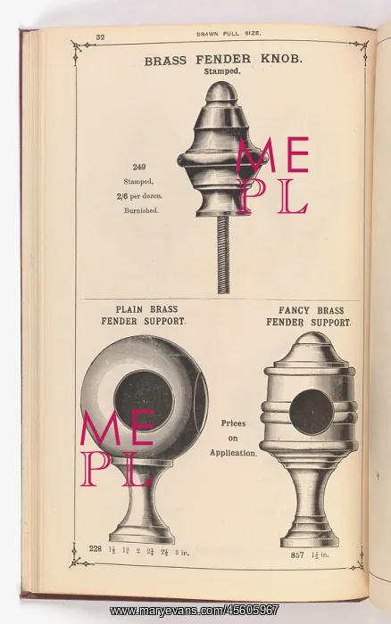 : Page from Illustrated Catalogue of Machine-Made and Cast Ca : Page from Illustrated Catalogue of Machine-Made and Cast Ca