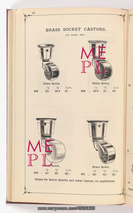 : Page from Illustrated Catalogue of Machine-Made and Cast Ca : Page from Illustrated Catalogue of Machine-Made and Cast Ca