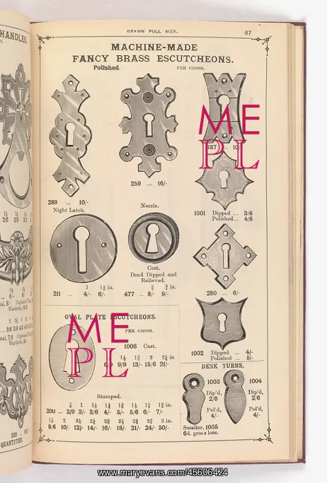 : Page from Illustrated Catalogue of Machine-Made and Cast Ca : Page from Illustrated Catalogue of Machine-Made and Cast Ca