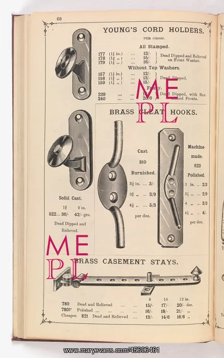 : Page from Illustrated Catalogue of Machine-Made and Cast Ca : Page from Illustrated Catalogue of Machine-Made and Cast Ca