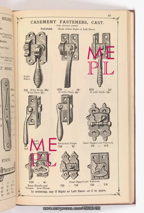 : Page from Illustrated Catalogue of Machine-Made and Cast Ca : Page from Illustrated Catalogue of Machine-Made and Cast Ca