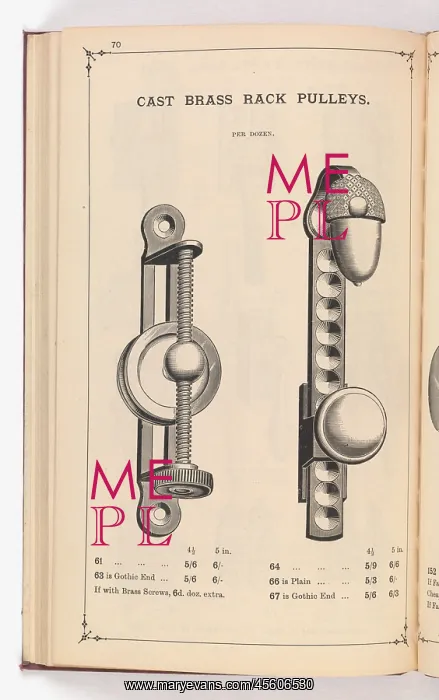 : Page from Illustrated Catalogue of Machine-Made and Cast Ca : Page from Illustrated Catalogue of Machine-Made and Cast Ca