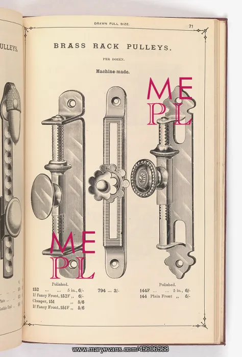 : Page from Illustrated Catalogue of Machine-Made and Cast Ca : Page from Illustrated Catalogue of Machine-Made and Cast Ca