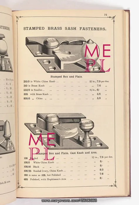 : Page from Illustrated Catalogue of Machine-Made and Cast Ca : Page from Illustrated Catalogue of Machine-Made and Cast Ca