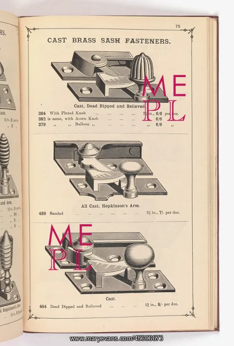 : Page from Illustrated Catalogue of Machine-Made and Cast Ca : Page from Illustrated Catalogue of Machine-Made and Cast Ca