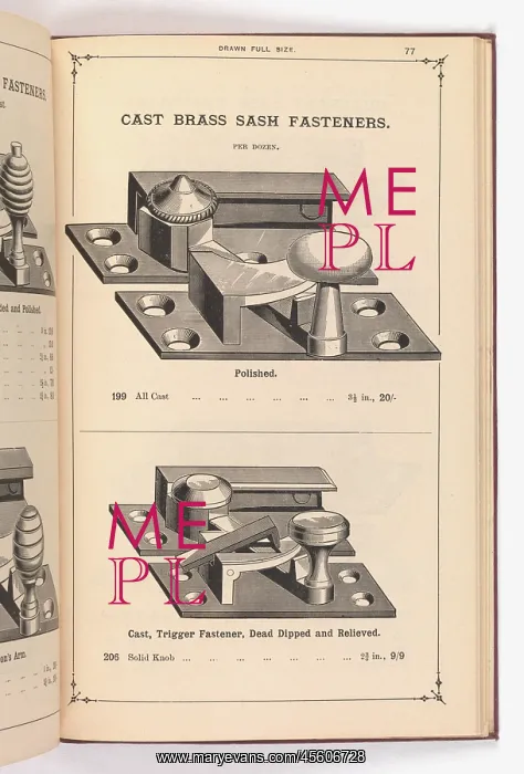 : Page from Illustrated Catalogue of Machine-Made and Cast Ca : Page from Illustrated Catalogue of Machine-Made and Cast Ca
