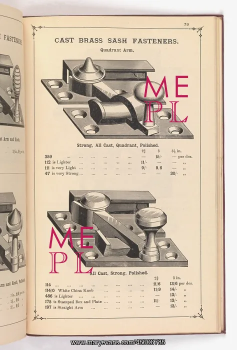 : Page from Illustrated Catalogue of Machine-Made and Cast Ca : Page from Illustrated Catalogue of Machine-Made and Cast Ca