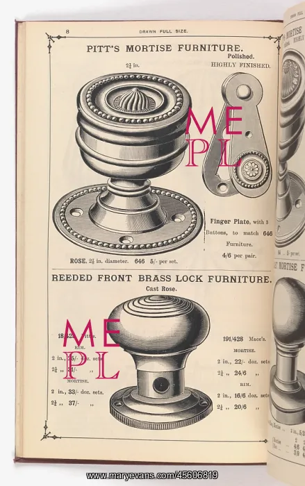 : Page from Illustrated Catalogue of Machine-Made and Cast Ca : Page from Illustrated Catalogue of Machine-Made and Cast Ca