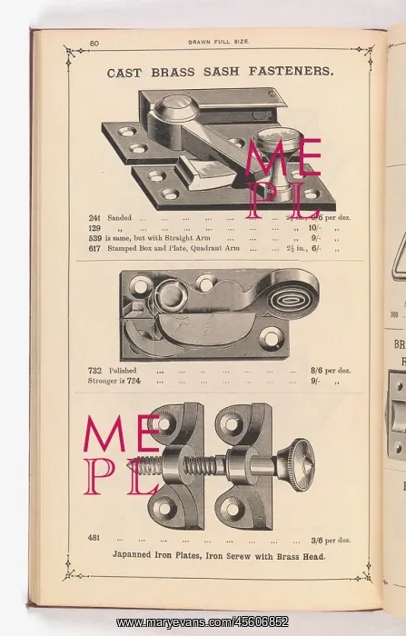 : Page from Illustrated Catalogue of Machine-Made and Cast Ca : Page from Illustrated Catalogue of Machine-Made and Cast Ca