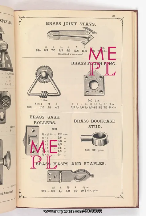 : Page from Illustrated Catalogue of Machine-Made and Cast Ca : Page from Illustrated Catalogue of Machine-Made and Cast Ca