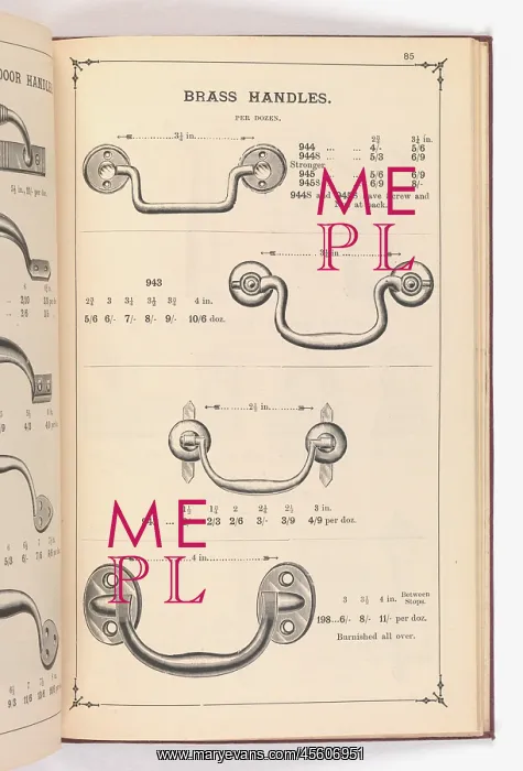 : Page from Illustrated Catalogue of Machine-Made and Cast Ca : Page from Illustrated Catalogue of Machine-Made and Cast Ca