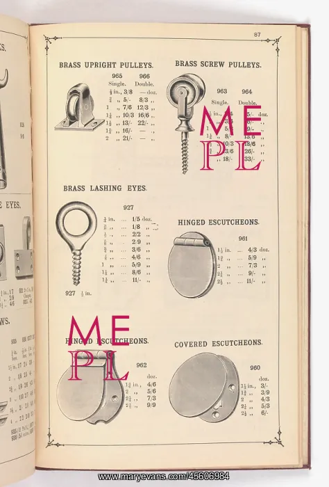 : Page from Illustrated Catalogue of Machine-Made and Cast Ca : Page from Illustrated Catalogue of Machine-Made and Cast Ca