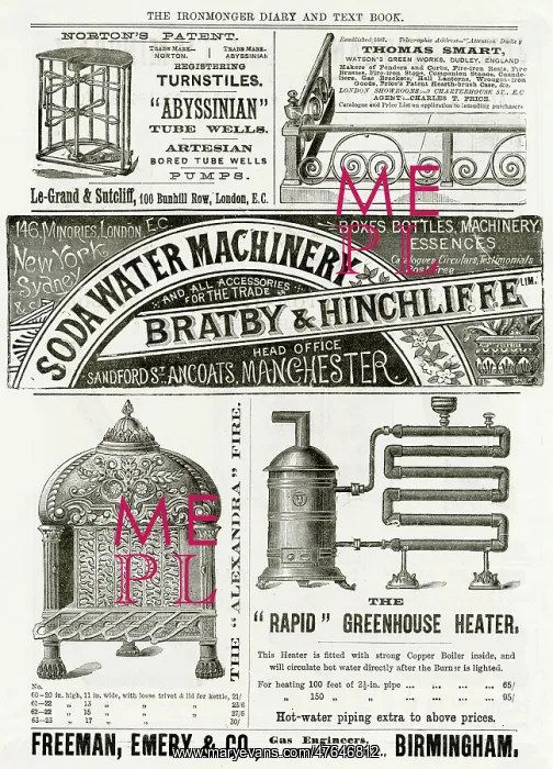 : Page from Ironmonger Diary 1889 : Page from Ironmonger Diary 1889