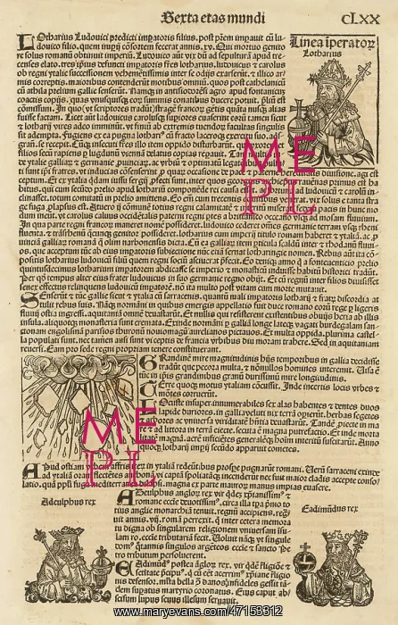 : Page from Meisterlin's Nurnberger Chronik : Page from Meisterlin's Nurnberger Chronik