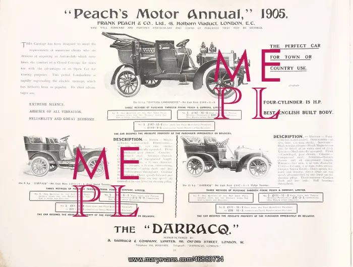 : Page from Peach's Motor Annual : Page from Peach's Motor Annual