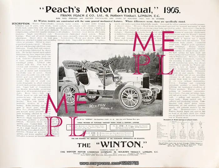 : Page from Peach's Motor Annual : Page from Peach's Motor Annual